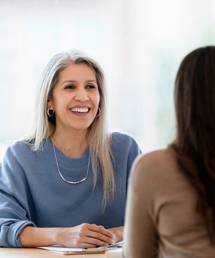 Two women in a meeting
