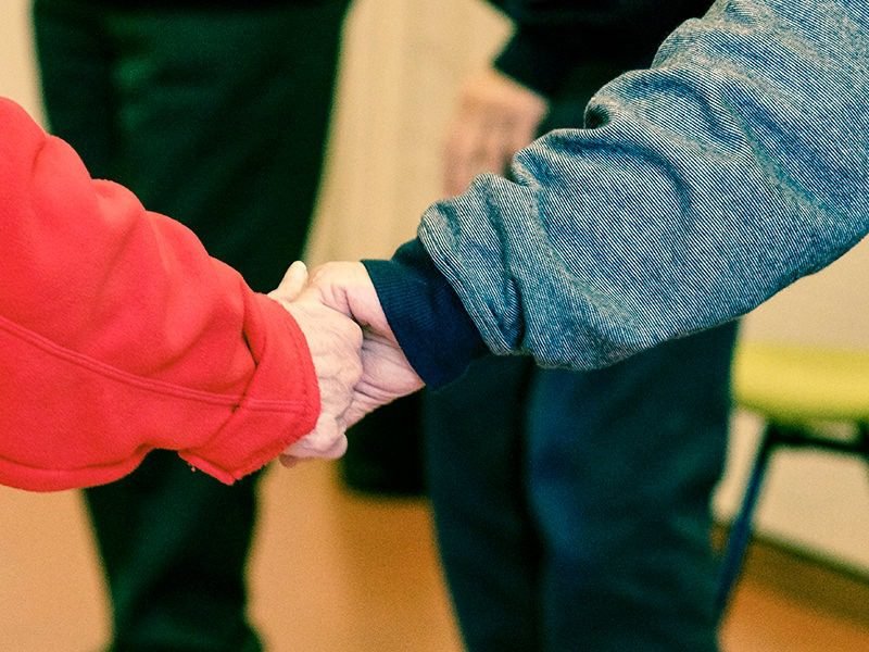 Holding hands