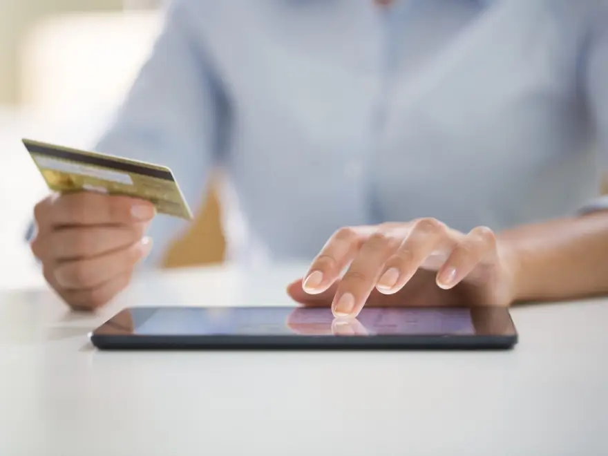 Ipad and credit card