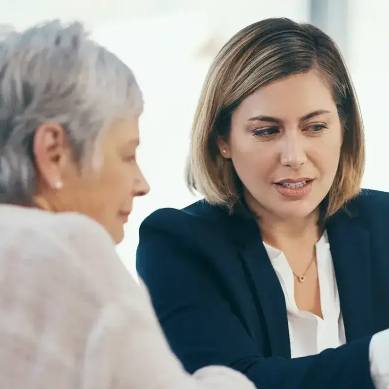 Woman Lawyer with client